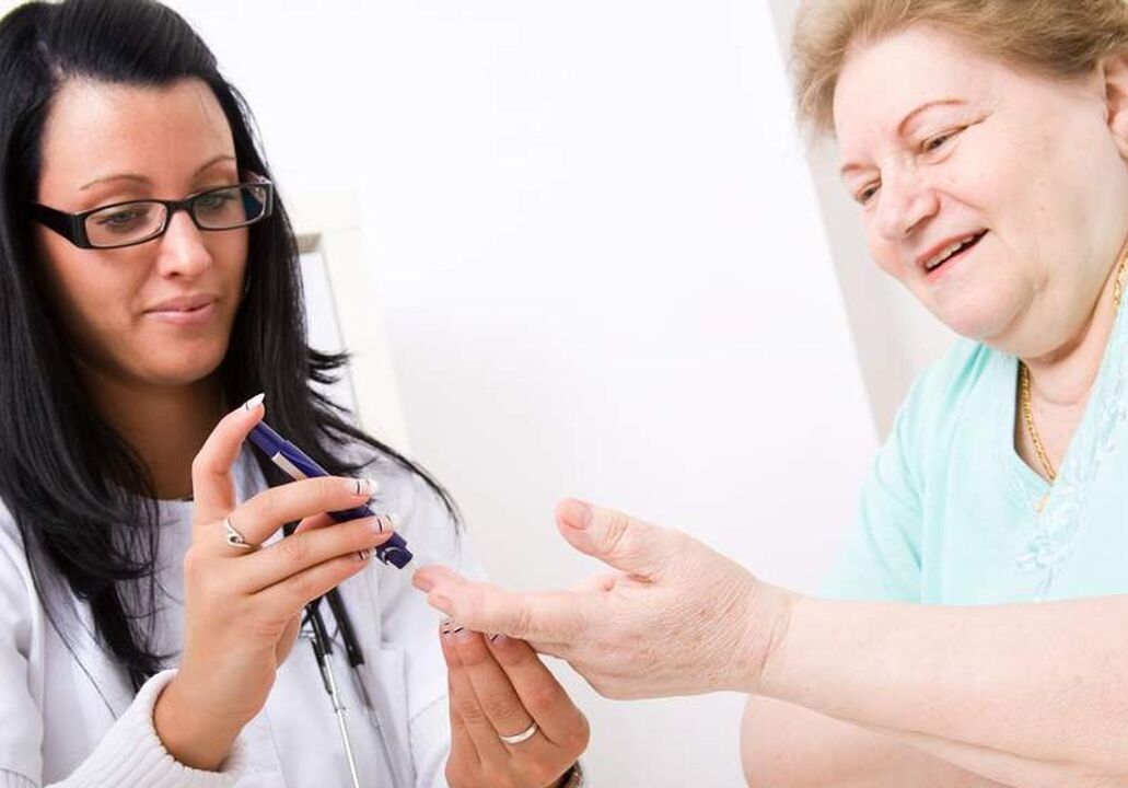 Blood sample for diabetes
